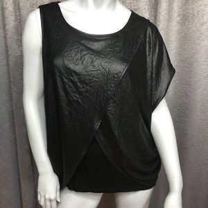 Black Crinkle Abstract Shirt